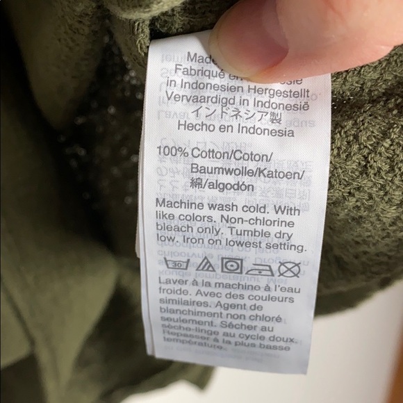 Madewell tiered-sleeved top in moss green size S - Picture 7 of 9